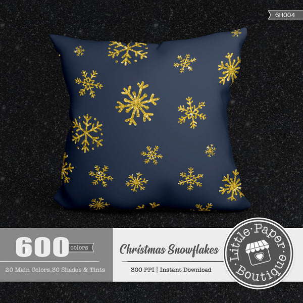 Christmas Snowflakes Rainbow Glitter 600 Seamless Digital Paper LPB6H004