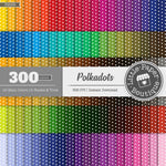 Rainbow Polka Dots Digital Paper 3H009