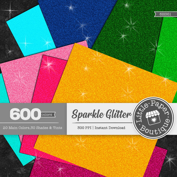 Sparkle Rainbow Glitter 600 Seamless Digital Paper LPB6H001