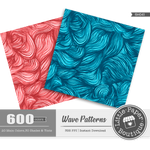 Wave Pattern Rainbow 600 Seamless Digital Paper LPB6H041