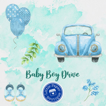 Baby Boy Drive Digital Clipart CA123