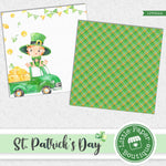 St Patrick's Day Watercolor Digital Paper LPB022A