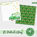 St Patrick's Day Watercolor Digital Paper LPB022A