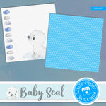 Baby Seal Digital Paper LPB1007A