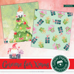 Christmas Gnomes Watercolor Digital Paper LPB3023A