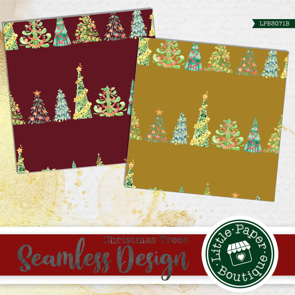 Christmas Trees Seamless Digital Paper LPB3071B