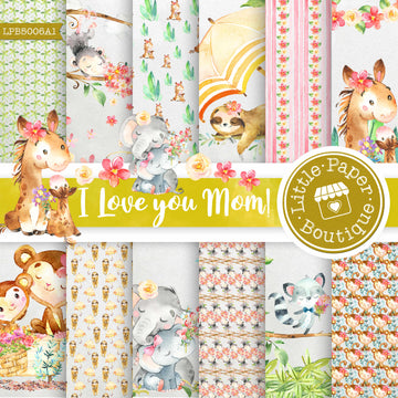 I Love You Mom Digital Paper LPB5006A1