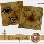 Steampunk Printable Digital Paper LPB9028A