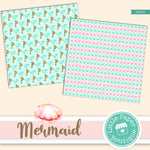 Mermaid Scales Digital Paper PS016B