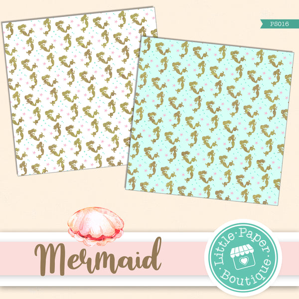 Mermaid Scales Digital Paper PS016B