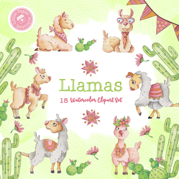 Llama Digital Clipart CA003