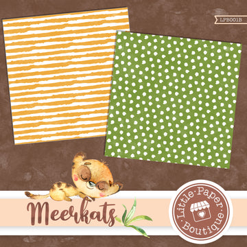 African Meerkat Watercolor Digital Paper LPB001B