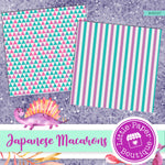 Japanese Macarons Digital Paper RCS107B