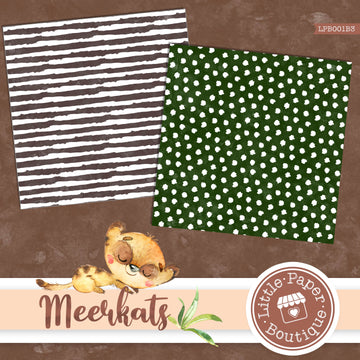 African Meerkat Watercolor Digital Paper LPB001B3