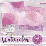 Watercolor Purple Digital Paper PS054R6B
