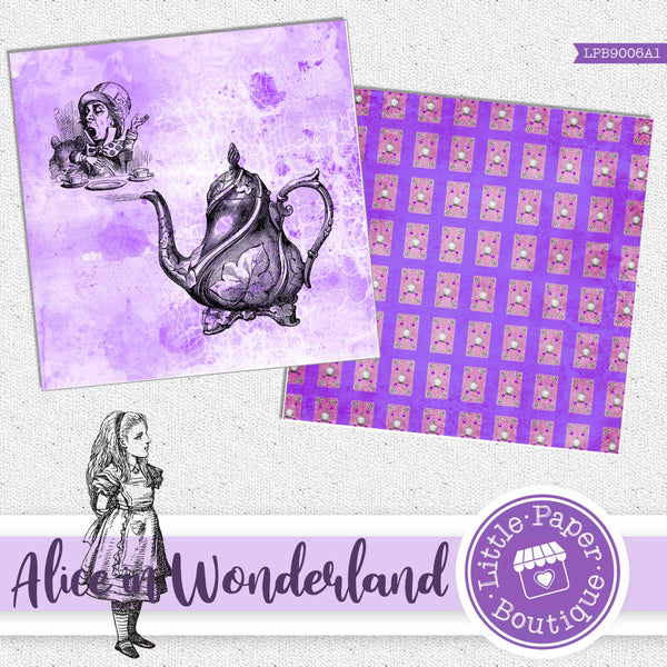 Alice in Wonderland (Lilac) Digital Paper LPB9006A1