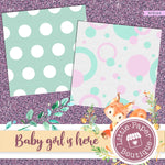 Baby Girl is Here Digital Paper RCS124B