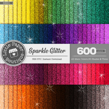 Sparkle Rainbow Glitter 600 Seamless Digital Paper LPB6H001