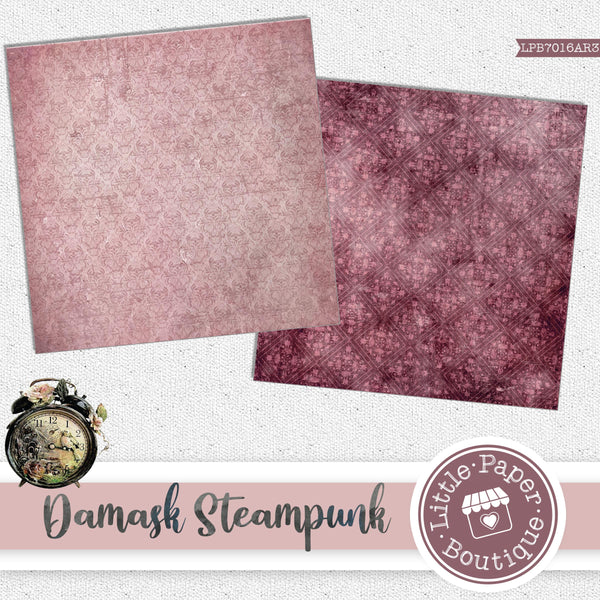 Damask Steampunk Rosewood Digital Paper LPB7016AR3