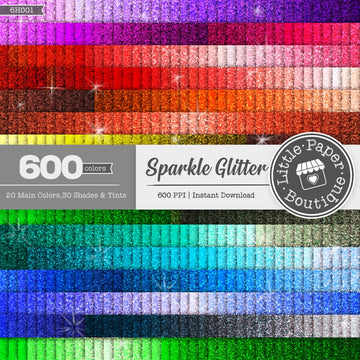 Sparkle Rainbow Glitter 600 Seamless Digital Paper LPB6H001