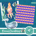 Ocean Creatures Digital Paper LPB1034A