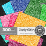 Rainbow Chunky Glitter Digital Paper 3H001