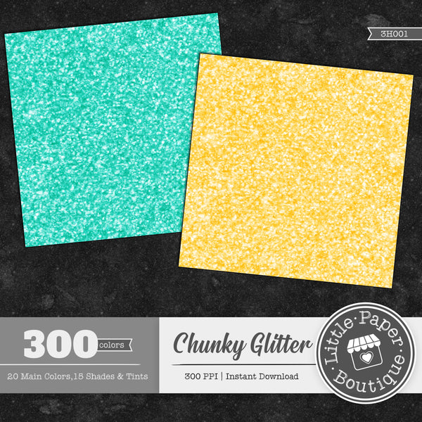 Rainbow Chunky Glitter Digital Paper 3H001