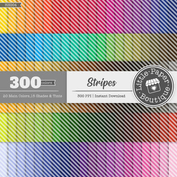 Rainbow Stripes Digital Paper 3H004