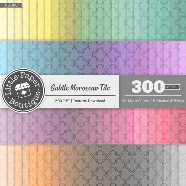 Rainbow Subtle Moroccan White Digital Paper 3H020