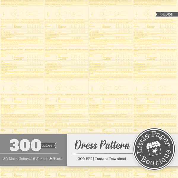 Rainbow Dress Pattern Digital Paper 3H024