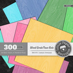 Rainbow Wood Grain Faux Bois White Digital Paper 3H028
