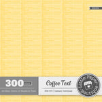 Rainbow Coffee Text Digital Paper 3H039