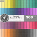 Rainbow Distressed Houndstooth Fabric Digital Paper 3H045