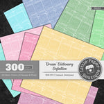 Rainbow Dream Dictionary Definition Digital Paper 3H053