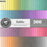 Rainbow White Bubbles Digital Paper 3H060