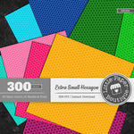 Rainbow Extra Small Hexagon Digital Paper 3H065