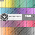Rainbow Patterned Diagonal Stripe Overlay Digital Paper 3H073