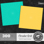 Rainbow Circular Grid Solid Overlay Digital Paper 3H083