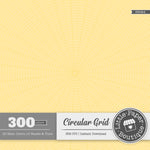 Rainbow Circular Grid Outline Overlay Digital Paper 3H084