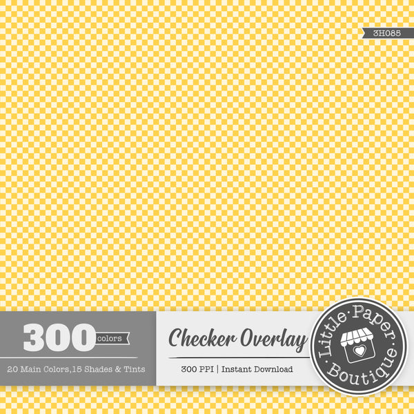 Rainbow Checker Overlay Digital Paper 3H085
