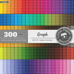 Rainbow Solid Graph Digital Paper 3H102