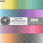 Rainbow Large Scale Interlocking Circle Digital Paper 3H121