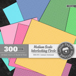 Rainbow Medium Scale Interlocking Circle Digital Paper 3H122