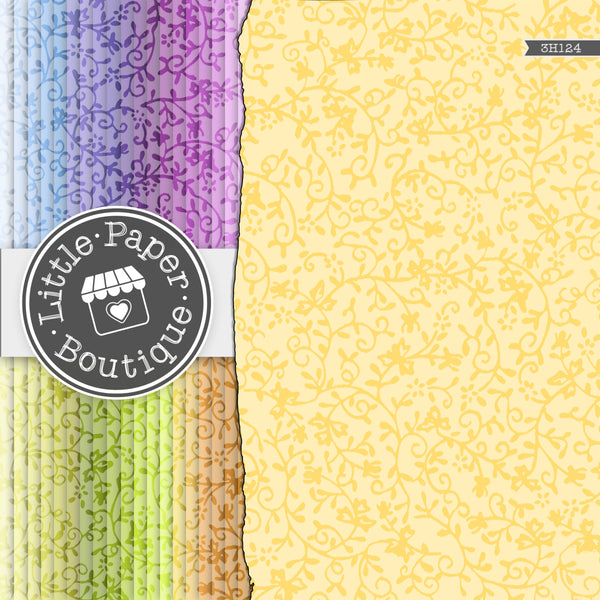 Rainbow Soft Floral Solid Digital Paper 3H124