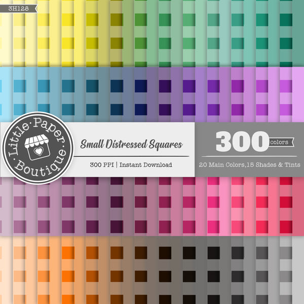 Rainbow Small Distressed Squares Digital Paper 3H128