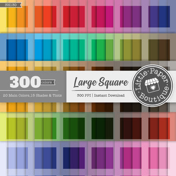 Rainbow Large Square Digital Paper 3H130
