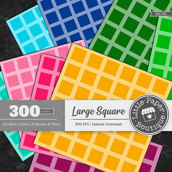 Rainbow Large Square Digital Paper 3H130