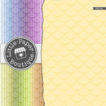 Rainbow Scallop Wave Outline Digital Paper 3H142