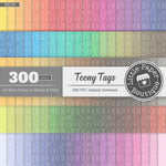 Rainbow Teeny Tags Digital Paper 3H160