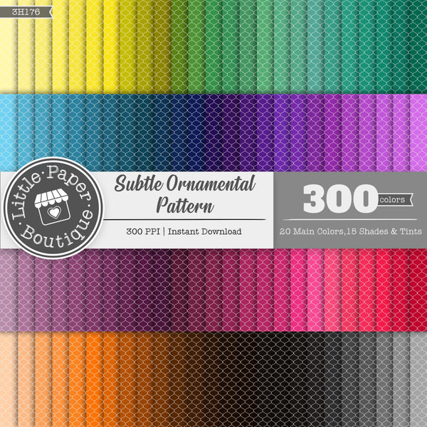 Rainbow Subtle Solid Ornamental Pattern Digital Paper 3H176